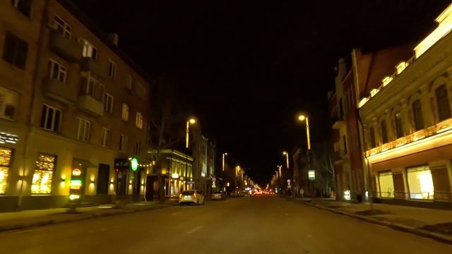 Ночной  Красноярск по улицам города