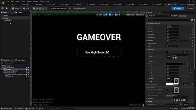 2. Lesson 32 - Game Over UI and Animation