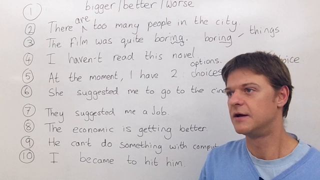 The most common mistakes in English. Lesson 5