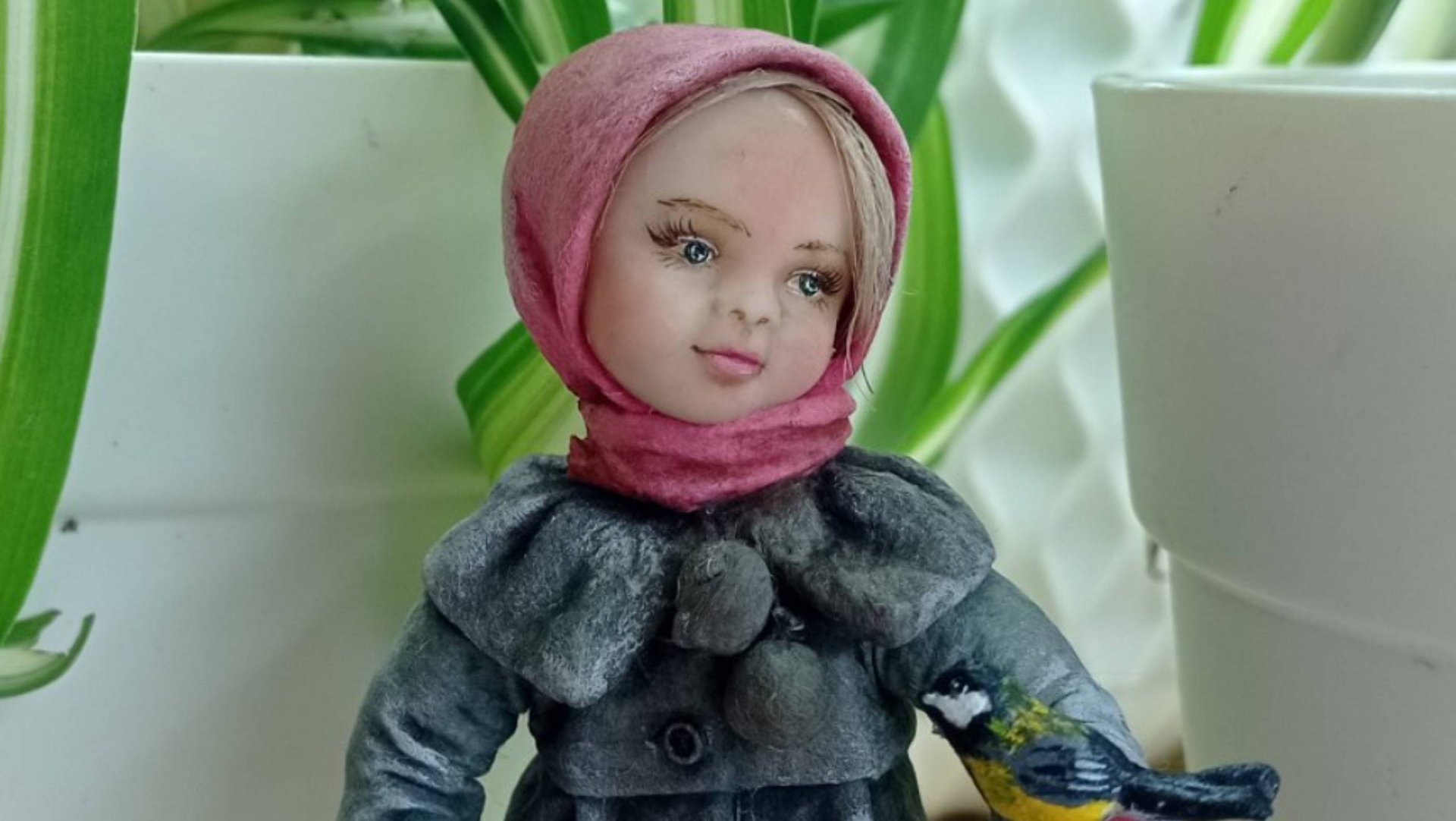 Аннушкина весна.
Ватная игрушка на ёлку и на полку.