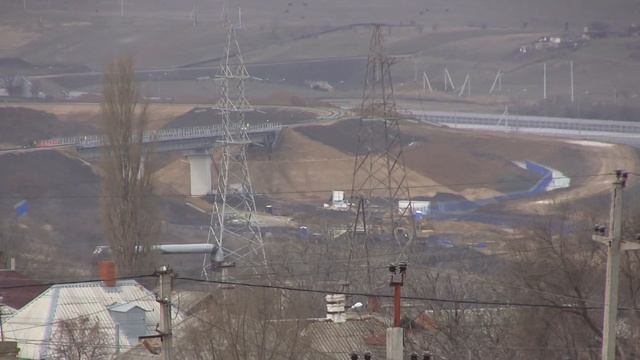 9 км Керчь.Двухпутка ж-д моста к тоннелю.Однопутка ж-д мост.Керчь.