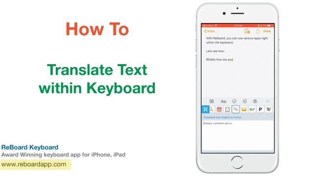 How to translate text to multiple languages directly within keyboard