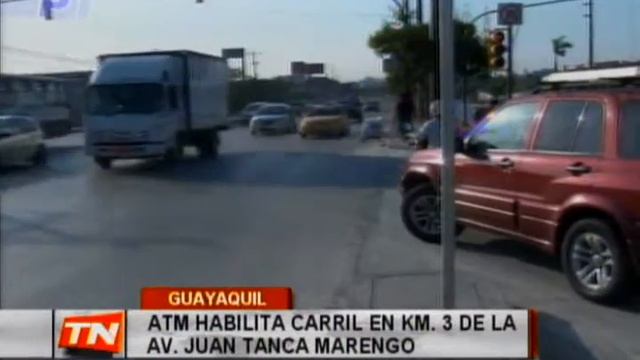 ATM habilita carril en km. 3 de la av. Juan Tanca Marengo