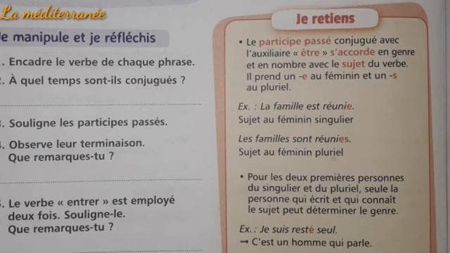 l'accord du participe passé des verbes du 1er et du 2éme groupe Orthographe Unité 3 page 68/69