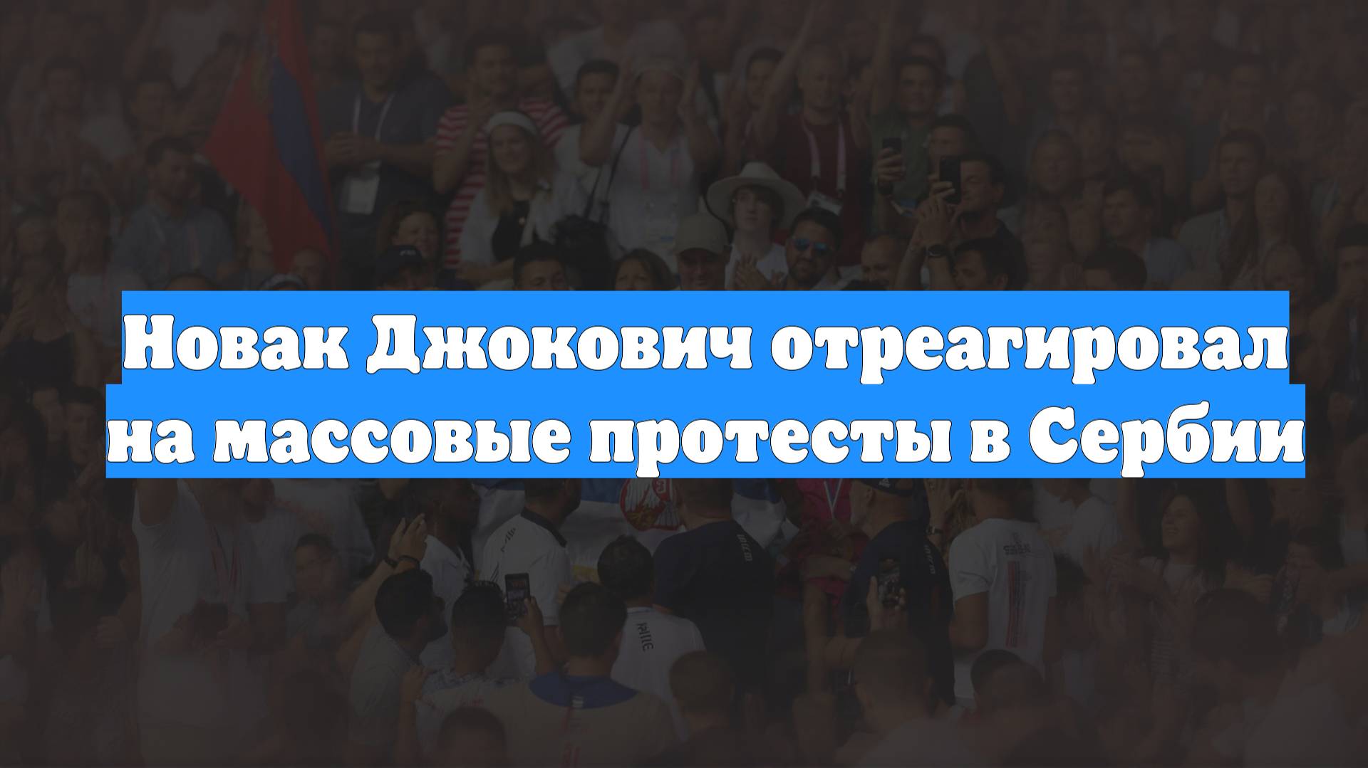 Новак Джокович отреагировал на массовые протесты в Сербии