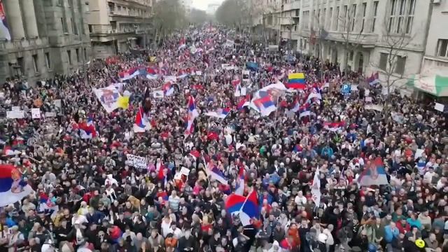 15.03.2025 Сербия. Начались массовые протесты! Продолжается до сих пор! 😱😱😱