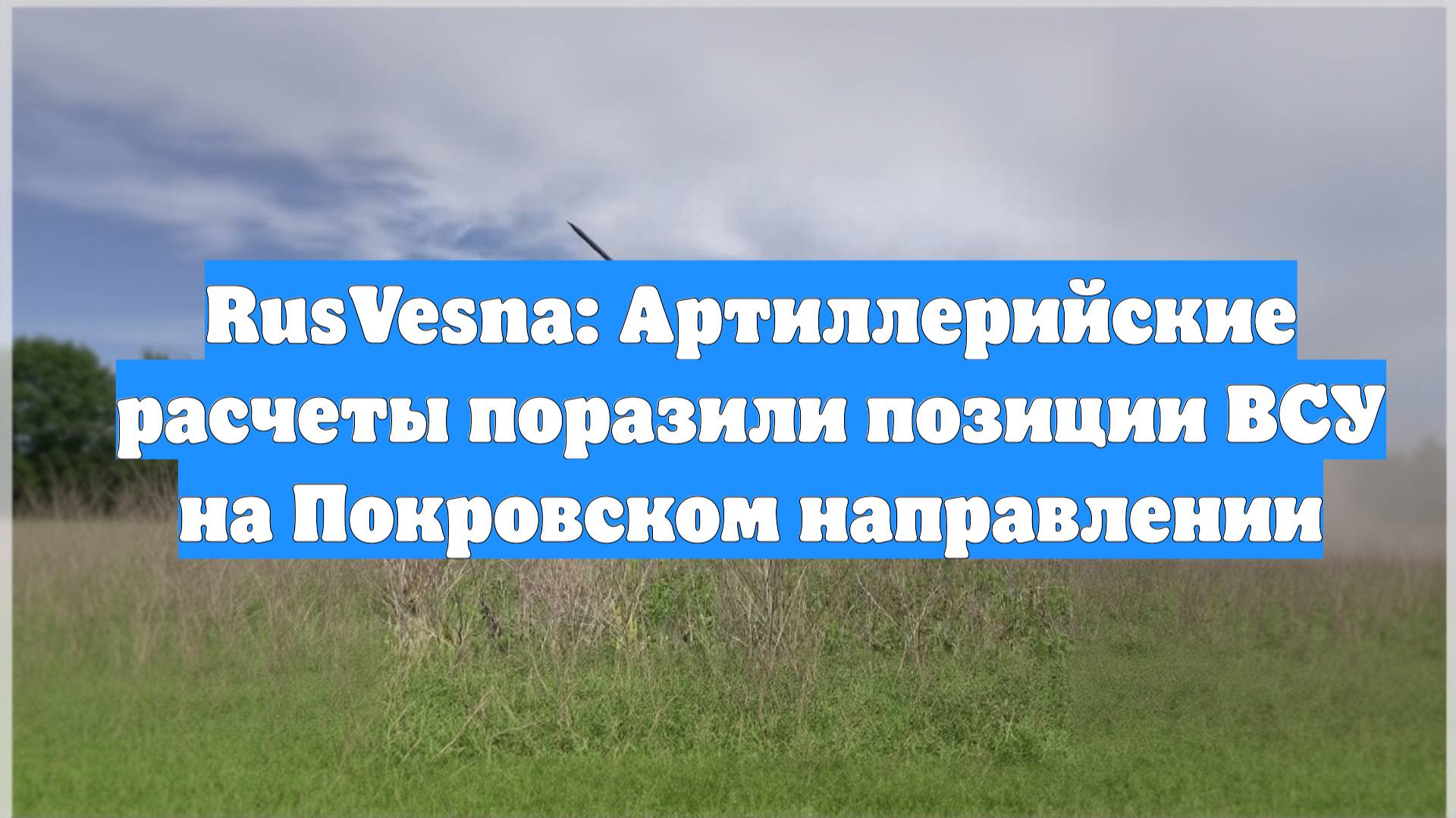 RusVesna: Артиллерийские расчеты поразили позиции ВСУ на Покровском направлении