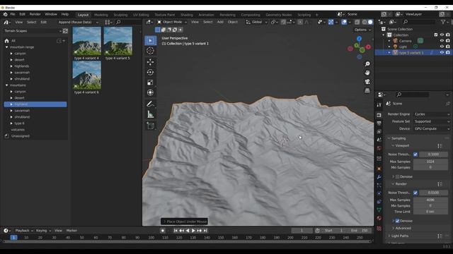 Blender Terrain Scapes Assets - Quick Look!