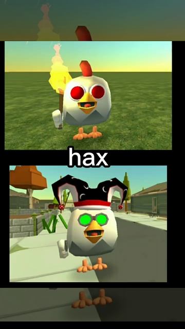 Scary chicken 666 vs Hunted chicken #shorts #chickengun