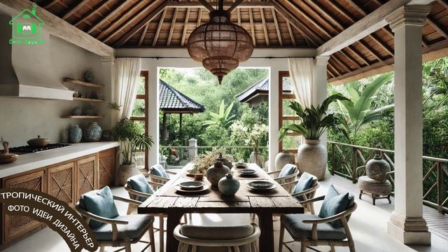 Тропический интерьер фото идеи для вдохновения 🌴🛋️🏝️ (48)