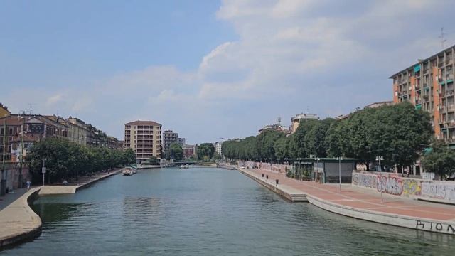 Милан. Вид на канал. Milano.  Tipo di canale