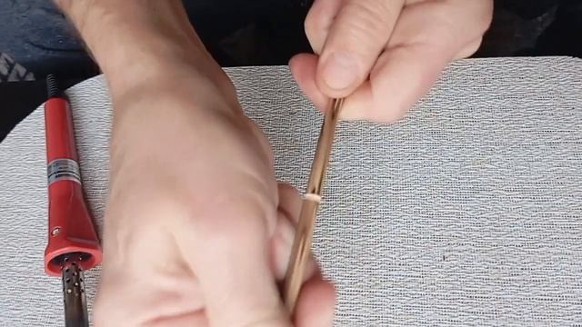 Спайка лоз из полиротанга паяльником