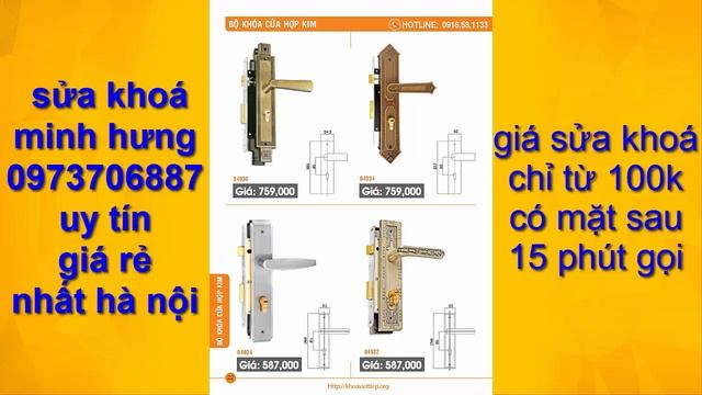 sửa khoá giá rẻ nhất hà nội chỉ từ 100k
