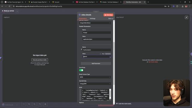 26.2. Airtable database and transcript agent Transcript scraping automation