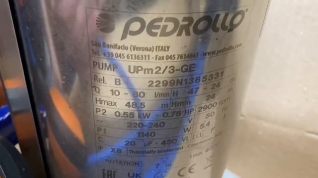 Насос колодезный Pedrollo UPm 2/3 GE с поплавком
