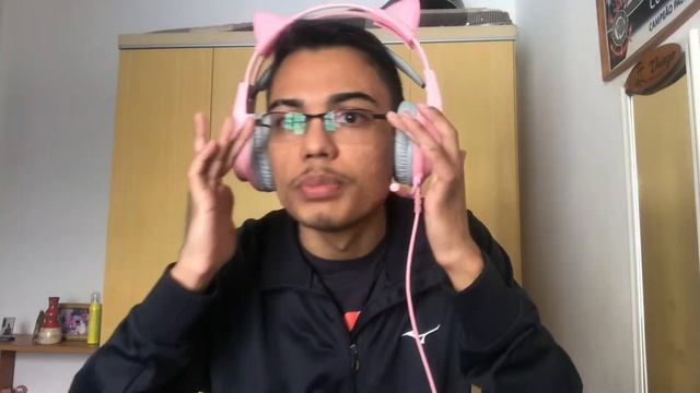 Headset Gamer Knup rosa orelha de gato (review) dois meses de uso