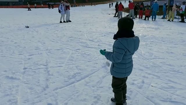First Time Ski And Snow In Korea