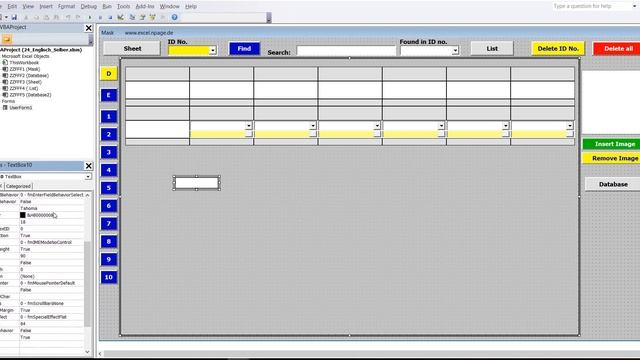 101 Create multi column database with search engine and images in Excel VBA yourself