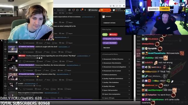 xQc reacts to Knut based take on why alot of people hate Pokimane
