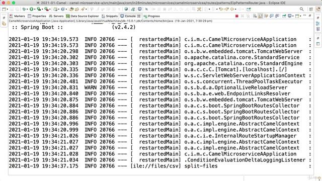 4_2. Step 02 - Exploring Content Based Routing and Splitter EI Patterns in Camel