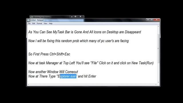 Windows 7-8-10 Black Screen With Cursor at Start Up Problem Solved Without Any External Disk