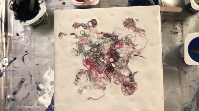 (163) Reverse Dip Fluid Painting Technique, Pretty Flower