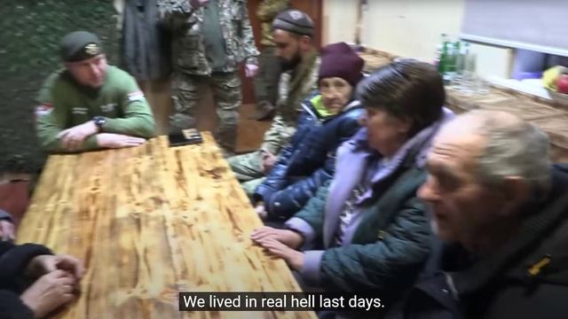 Мы сидели и  слышали что идут украинцы, молились и готовились к смерти, но вдруг увидели русских