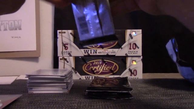 2018 Panini Certified NFL Football 6 Box 1/2 Case 'Serial #s' GB # 2
