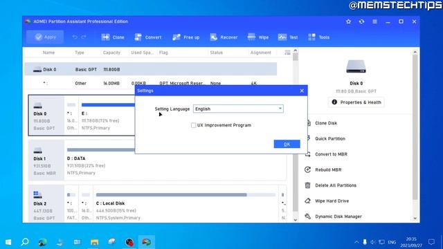 How to Change the Language of AOMEI Partition Assistant (Tutorial)
