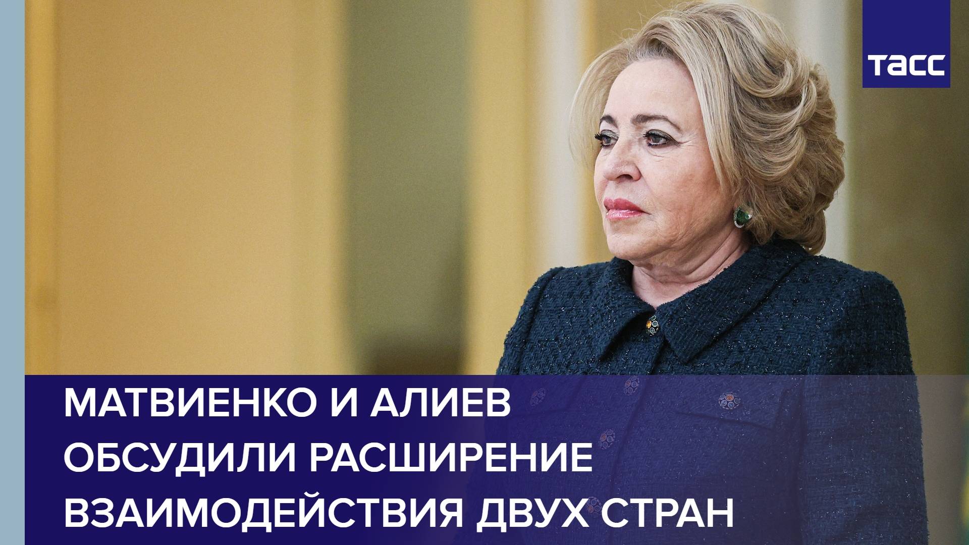 Матвиенко и Алиев обсудили расширение взаимодействия двух стран