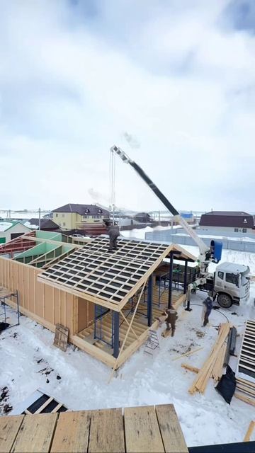 День второй. Установка кровельных панелей. Сканди 100