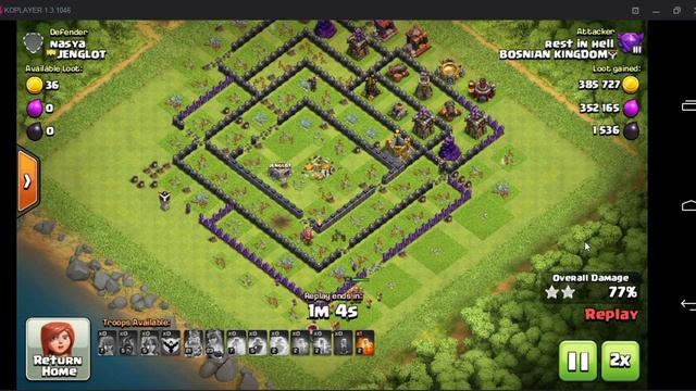 valkyrie attack  10th Death base attack 100% (Loot)