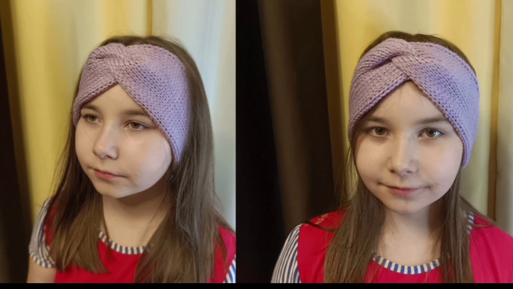 Повязка спицами
