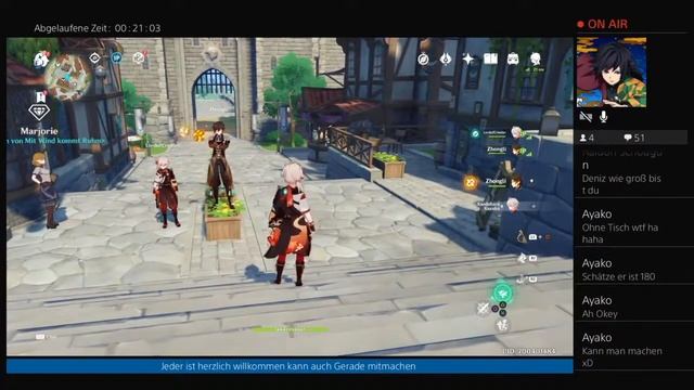 Abend Stream Live Genshin Impact jeder kann mitmachen  Deutsch (ps4)