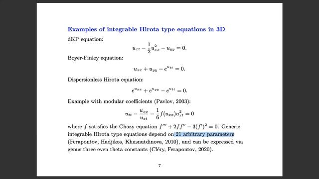 Seminar GDEq. Second-order PDEs in 3D with Einstein-Weyl conformal structure