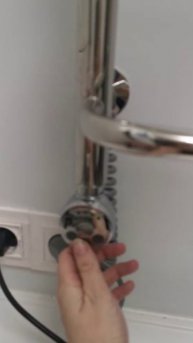 Полотенцесушитель электрический с полкой Роснерж Трапеция, 800 x 500, ТЭН слева