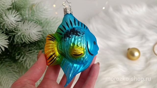 Ёлочная игрушка РЫБА ХИРУРГ, стекло, 11 см, 10041S020
