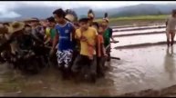 kaishan pangmi Naga tribe team works in the paddy field