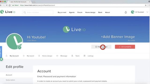 Liveio - Import listings via "Agent" account | (Tutorial)