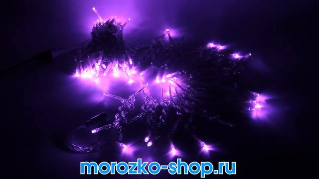 Светодиодная гирлянда 24V Quality Light 100 розовых LED ламп 10 м, с мерцанием, PST100BLW-10-1P