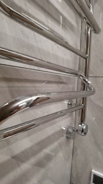 Полотенцесушитель электрический с полкой Роснерж Зиг-Заг, 800 x 500, ТЭН справа