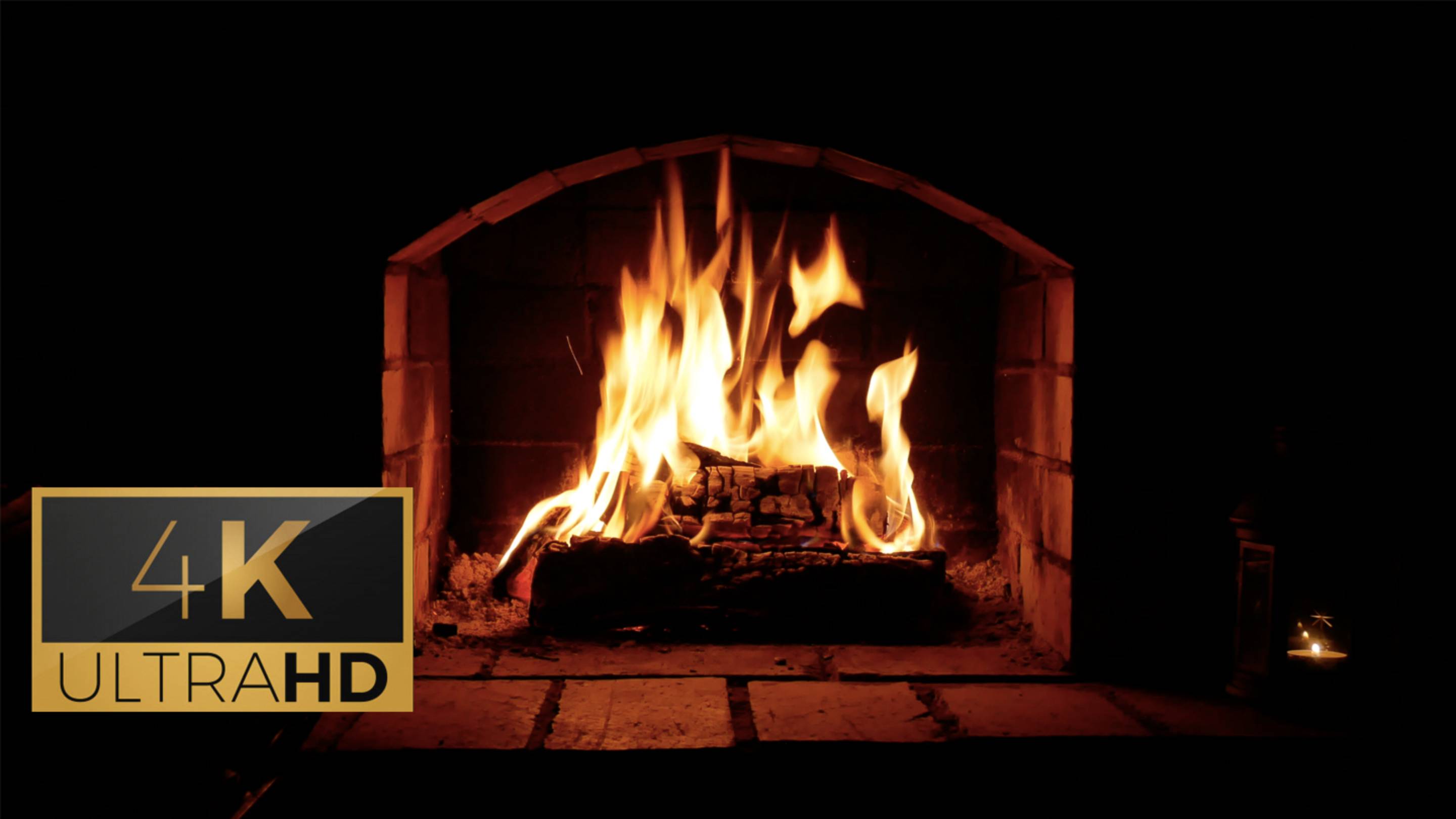 Камин. Расслабляющие звуки огня. / Fireplace. 4K. 1час.