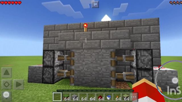 Автоматические ворота в майнкрафт!