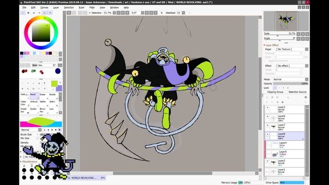 THE WORLD REVOLVING [DELTARUNE JEVIL FANART | SPEEDPAINT]