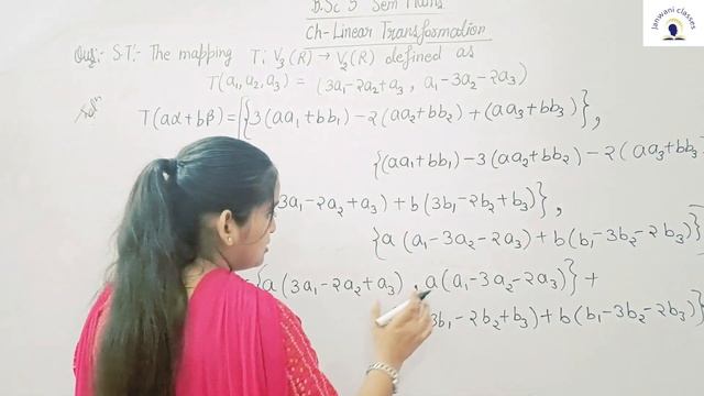 B.Sc 5th sem Maths || Ch-Linear Transformation || By Jyoti Chaudhary ✍️✍️