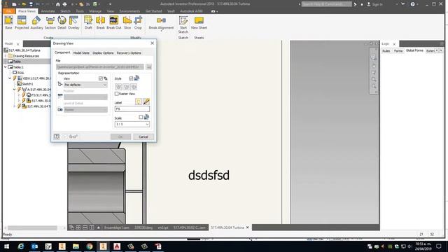 Inventor - Drawing - View Label Properties