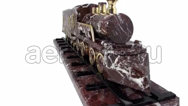 Настольный набор ПОЕЗД (яшма) 🚂
