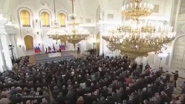 18 марта 2014 года. Кремль. Подписание исторического договора о принятии Крыма в состав России