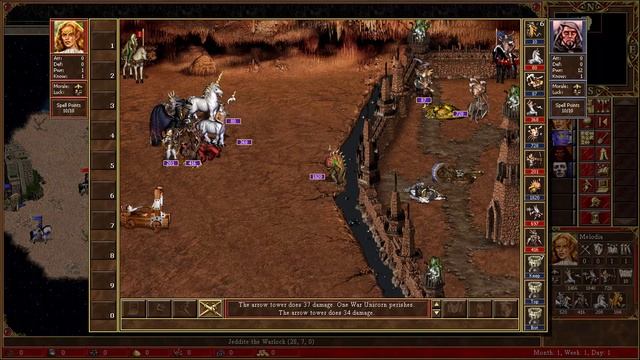 Heroes 3 COMBAT One year growth Dungeon was attacked by Rampart SoD
