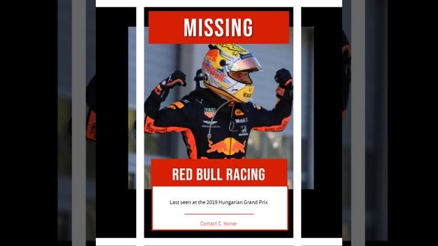 36: Red Bull Racing Go Red Bull Missing
